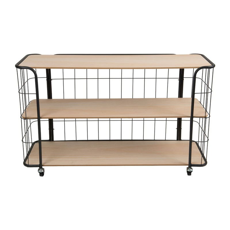 Bakkerskast extra breed - 3 planken - zwart