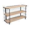 Bakkerskast extra breed - 3 planken - zwart