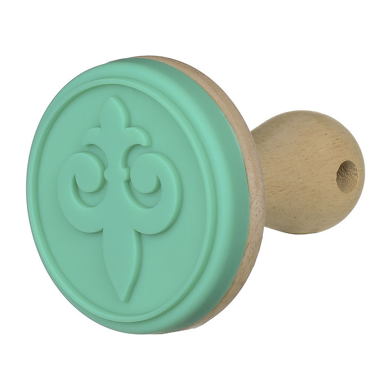 Koekjesstempel Franse lelie - 8 cm - turquoise