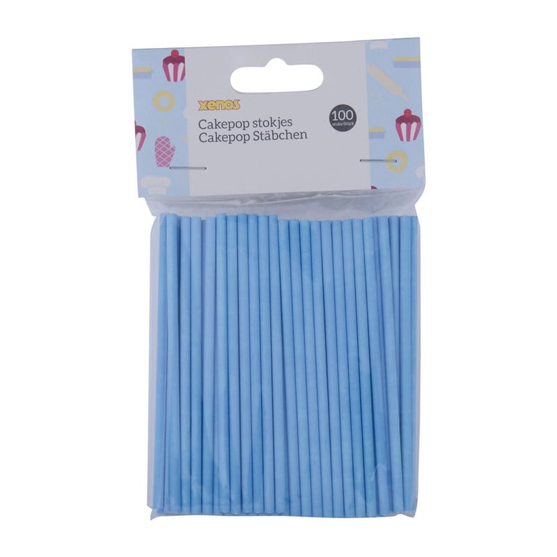 Cake pop stokjes blauw 