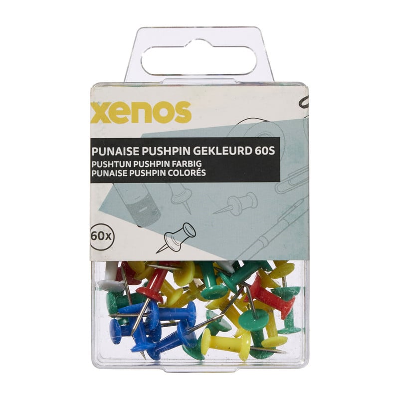 Punaises pushpin - multikleur - set van 60 