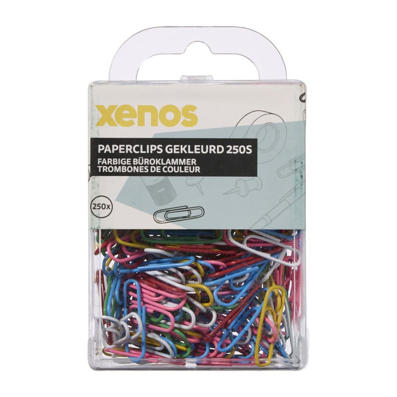 Paperclips - multikleur - set van 250