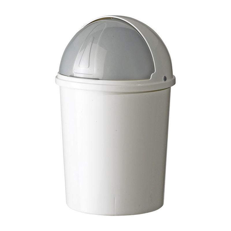Mini afvalton bullit 6 liter wit