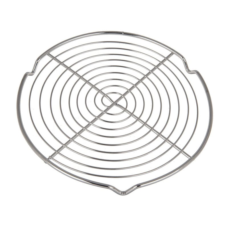 Onderzetter rond RVS zilver 20 cm
