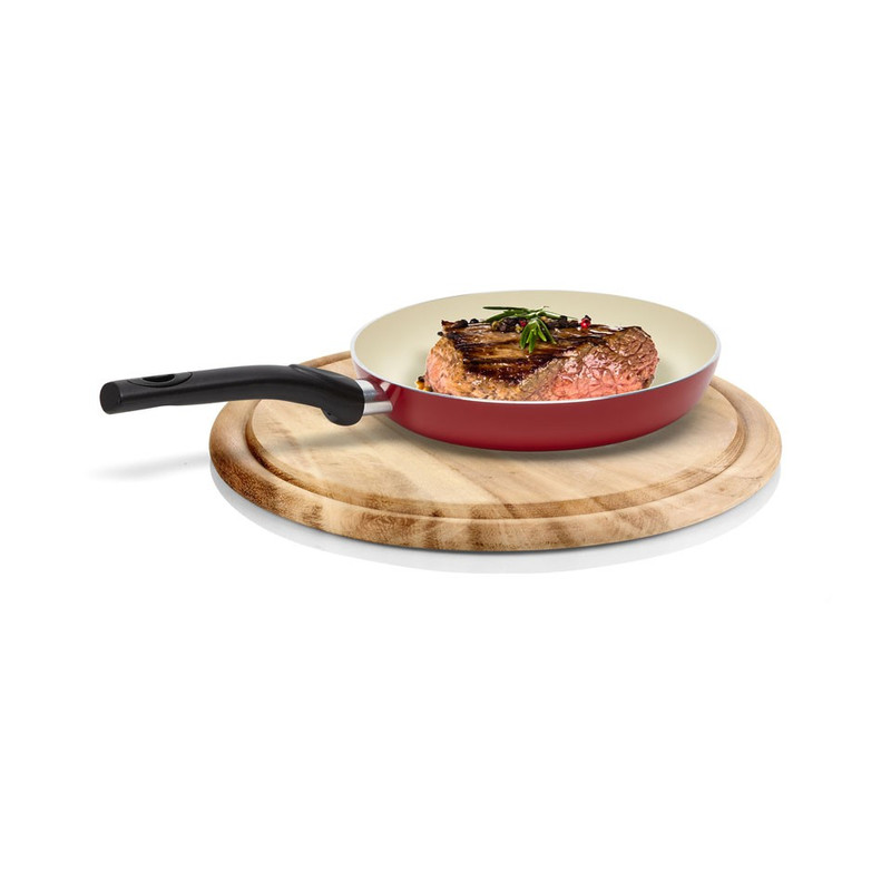 Koekenpan 24 cm rood