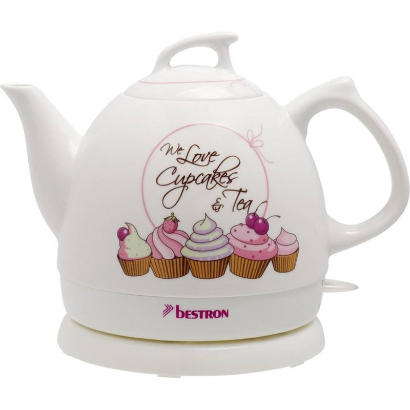 Bestron Waterkoker / Theepot - 0,8L - keramische pot - 1800W
