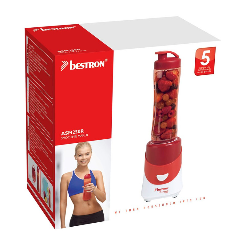 Bestron Smoothie maker - 300W - rood