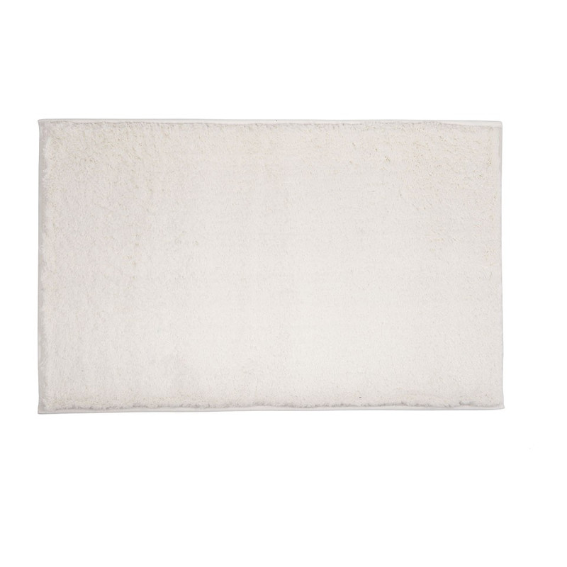 Badmat fluffy - 50x80 cm - wit