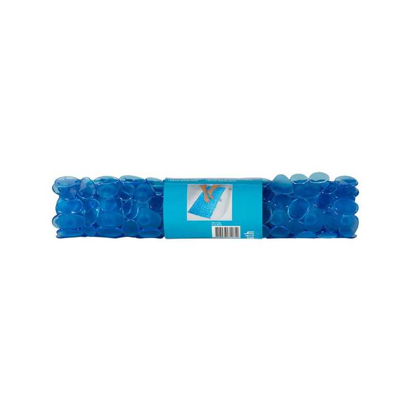 Badmat kiezel blauw