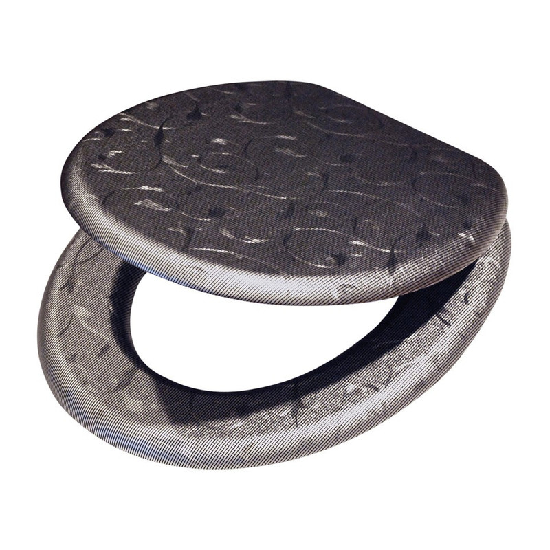 Tiger toiletzitting grey glitter - MDF - grijs