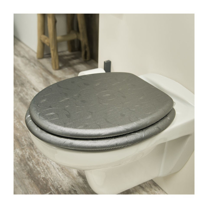 Tiger toiletzitting grey glitter - MDF - grijs