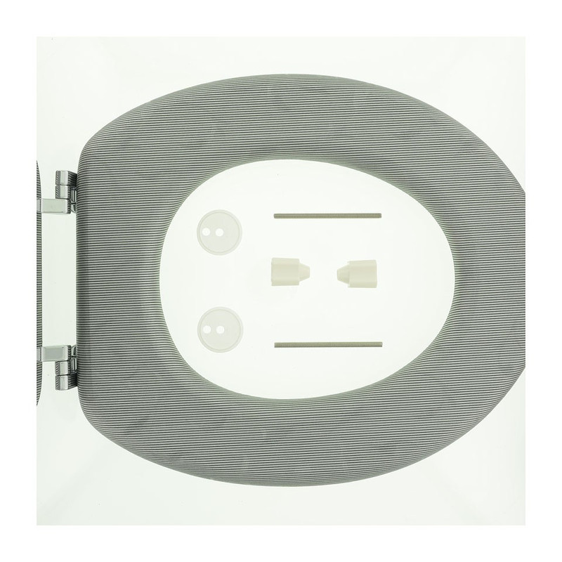 Tiger toiletzitting grey glitter - MDF - grijs