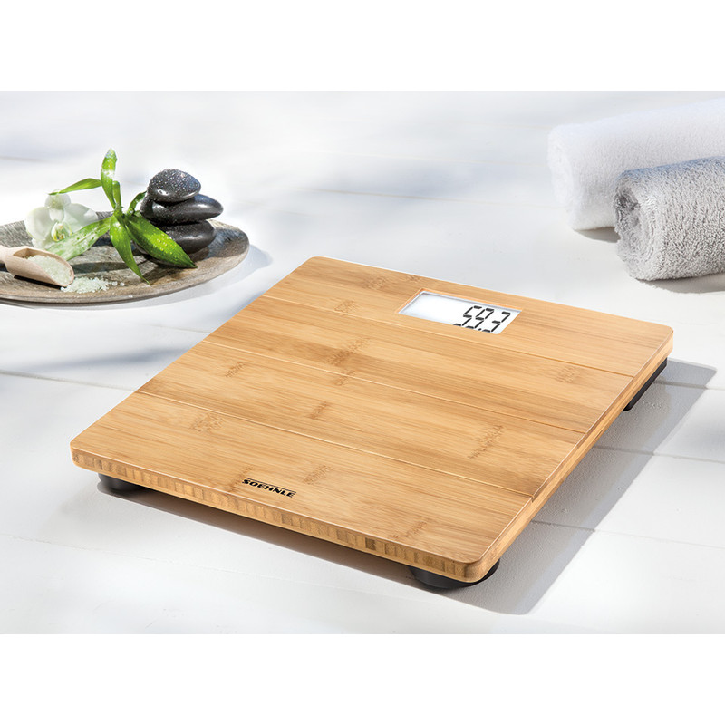 Soehnle personenweegschaal bamboo - naturel 
