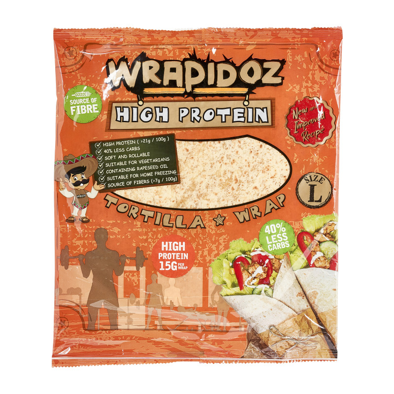 Wraps - hoog proteïne - 4 stuks