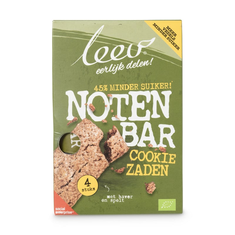 Leev bio cookie bar - noten en zaden - 140 g 