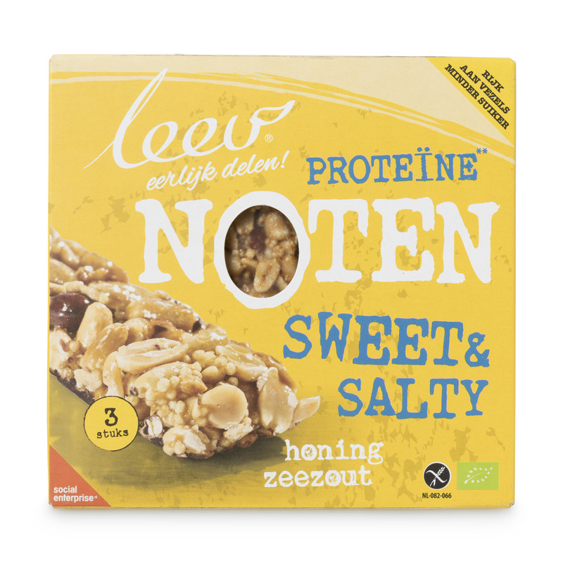 Leev bio nut bar - pinda amandel honing - 120 g 