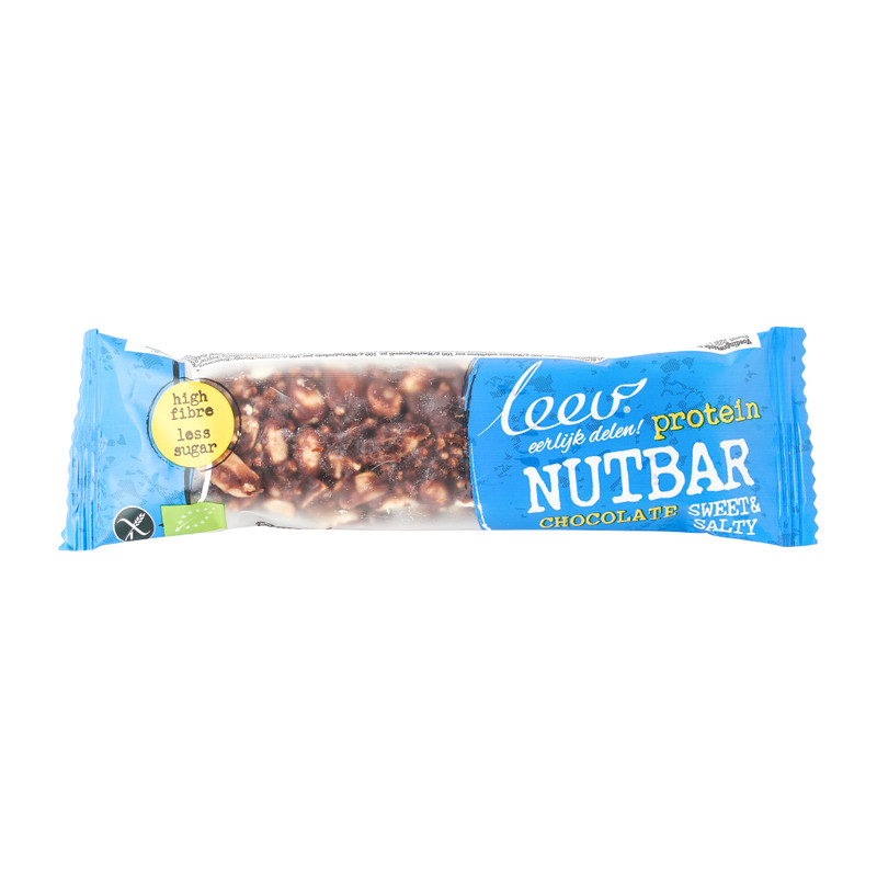 Leev bio nut bar - puur chocolade en caramel - 40 g 
