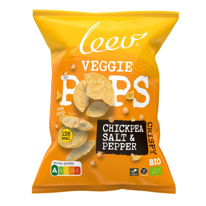 Leev chips veggie pops - kikkererwten - 30 g 