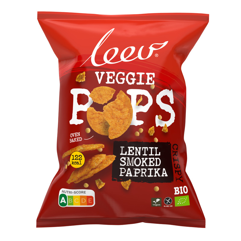 Leev chips veggie pops - paprika - 30 g