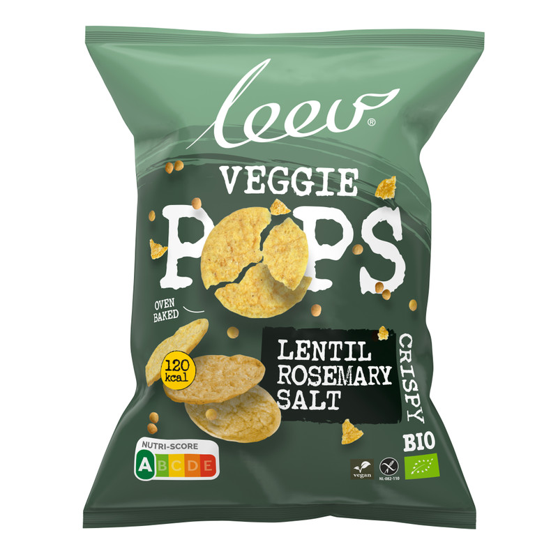 Leev chips veggie pops - rozemarijn - 30 g