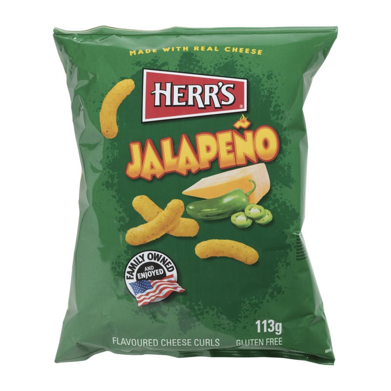 Herr's cheese curls - jalapeno - 113 gram