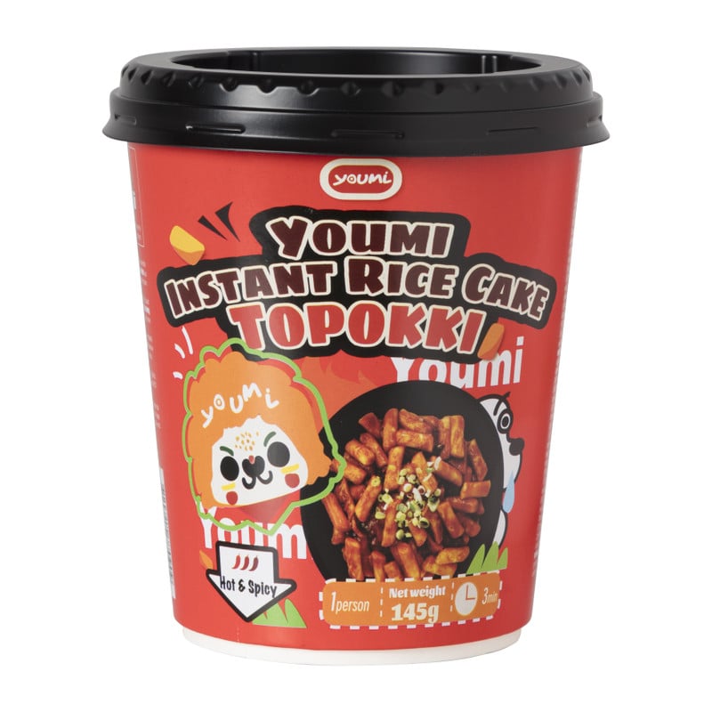 Topokki rice cake - Youmi hot & spicy - 145 gram