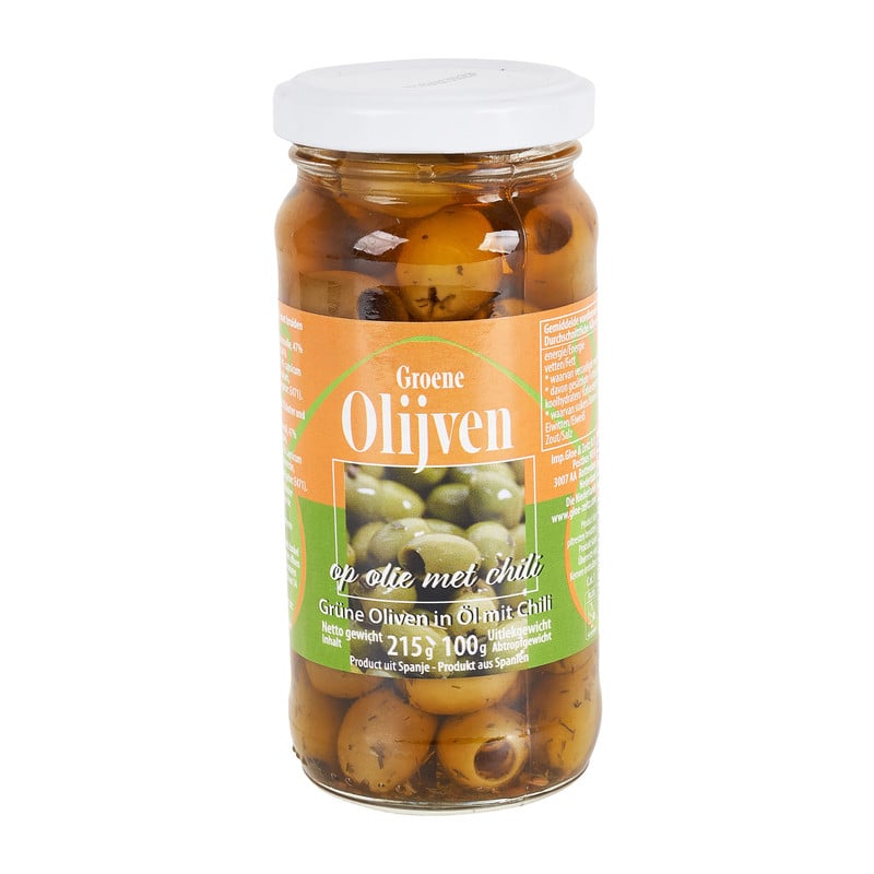 Olijven zonder pit – chili – 110 g 