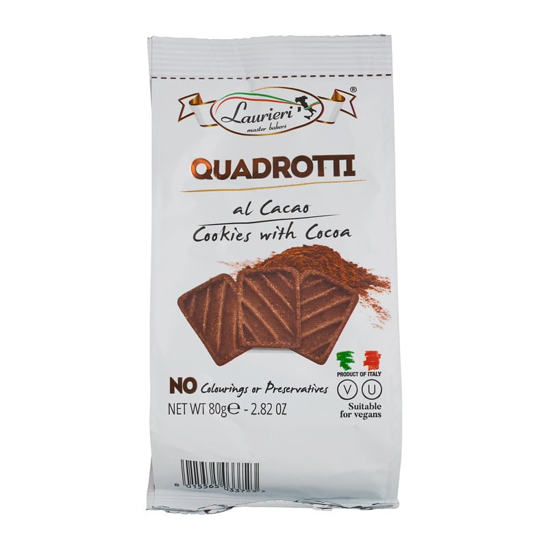 Quadrotti - koekjes met cacao - 80 g 
