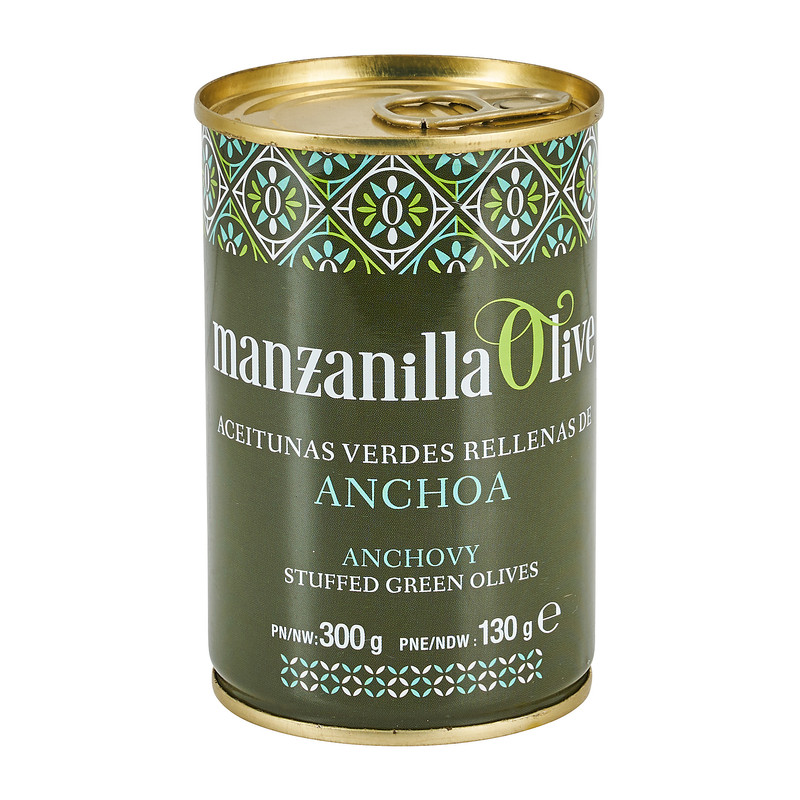 Groene olijven met ansjovis - 120 g