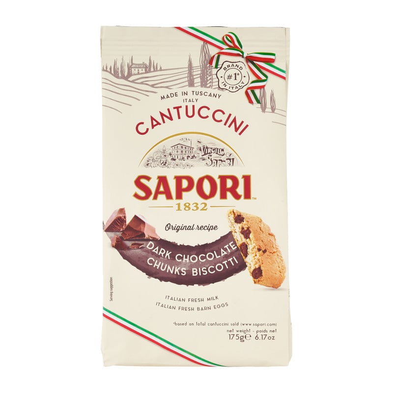 Sapori cantuccini - puur chocolade - 175 g