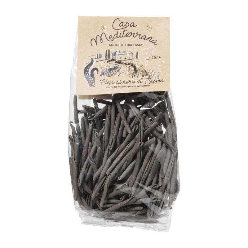 Fileja al nero di Seppia - Pasta met inktvisinkt - 500 gram