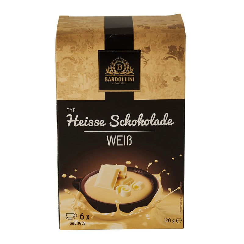Bardollini witte chocolademelk - 6 zakjes