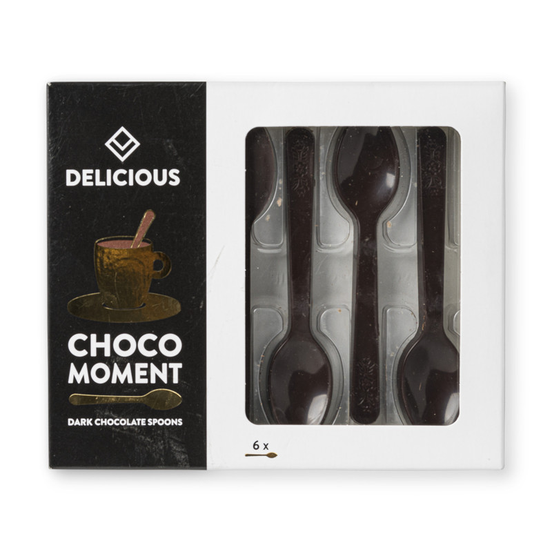 Chocolade lepels - set  van 6