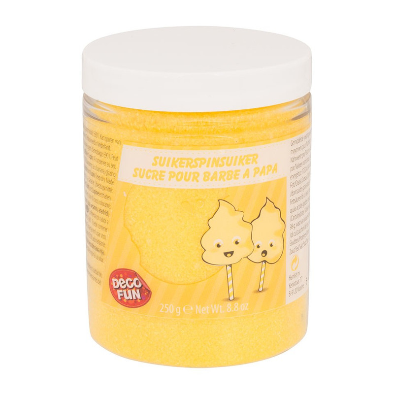 Suikerspinsuiker - geel - 250 gram