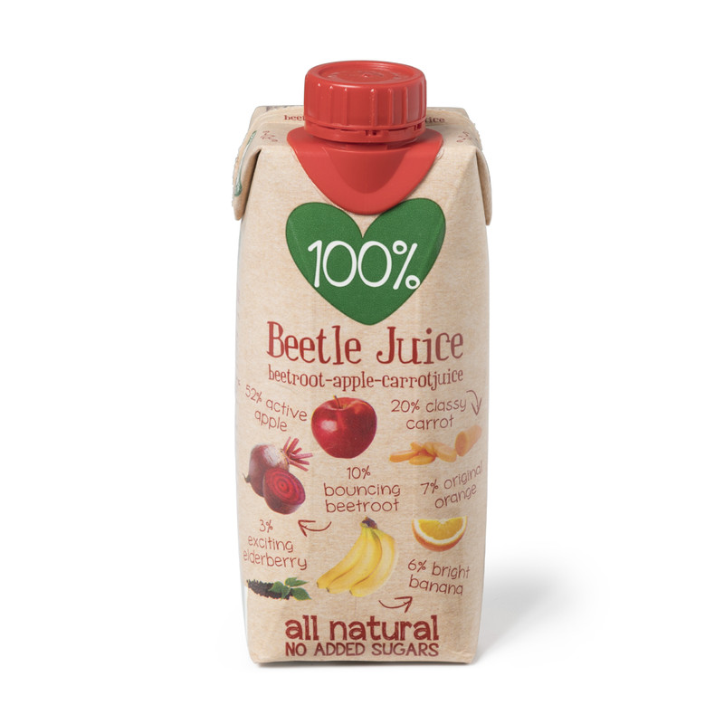 100% juice Beetle - biet/appel/wortel - 330 ml