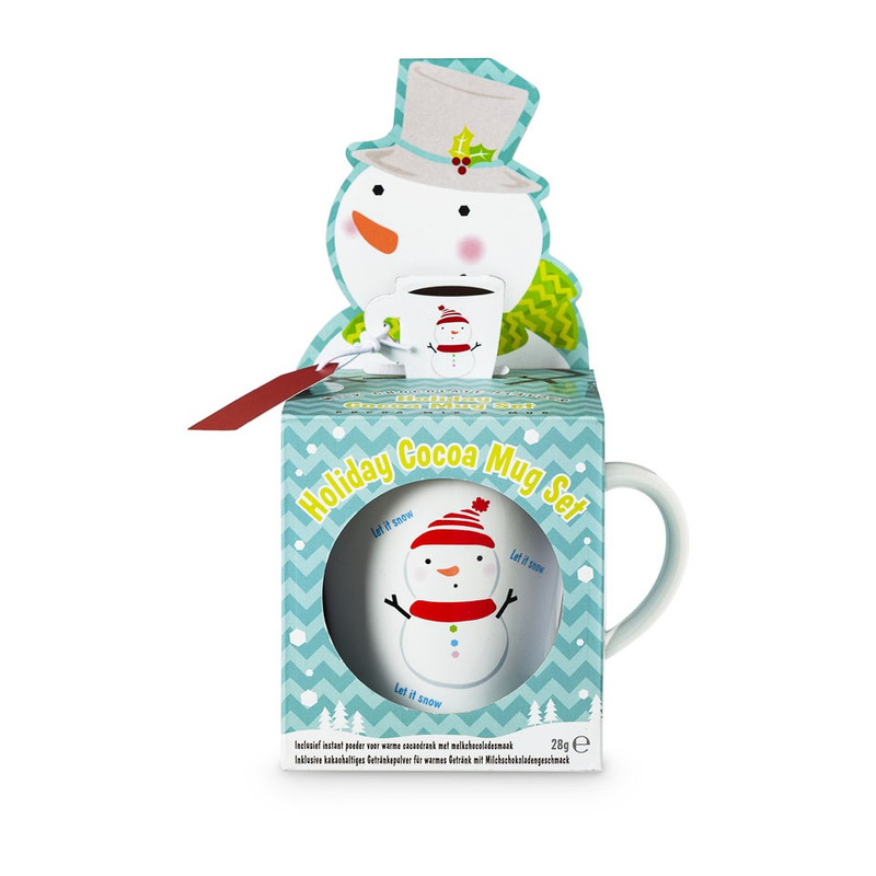 Giftset mok met sneeuwman en cacaomix