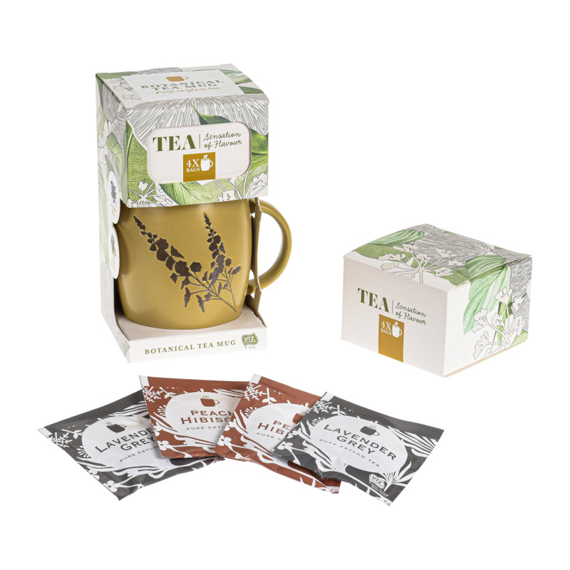 Botanische mok met thee - diverse varianten - 200 ml 