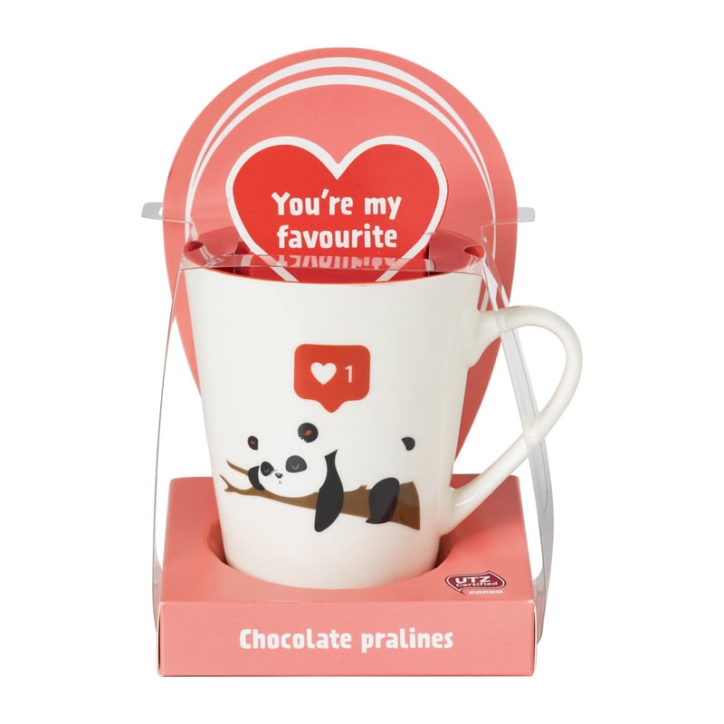 Mok met chocolade - liefde - 40 g
