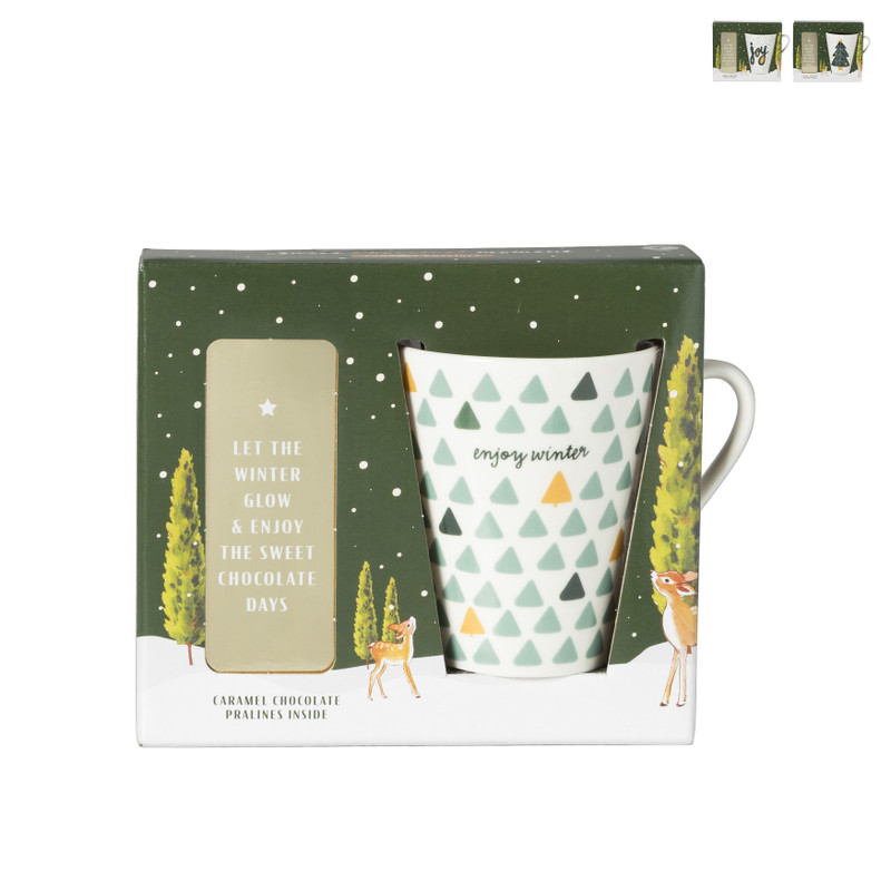 Mok met pralines - giftbox