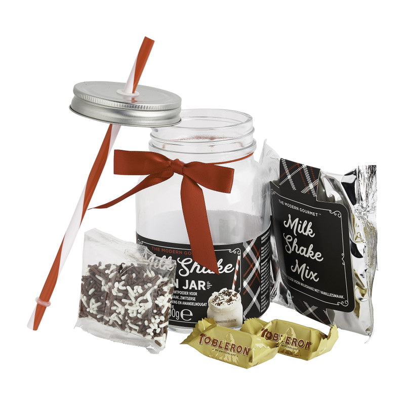 Giftset mason jar - vanille milkshake