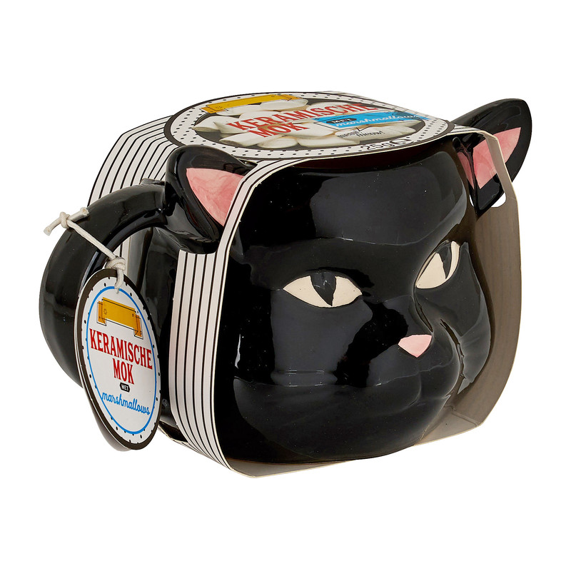 Kattenmok met marshmallows