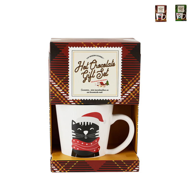 Mok giftset - hond/kat - hot chocolate 