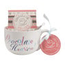 Cadeauset grote beker - chocolate heaven - roze 