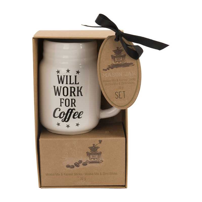 Cadeauset Mason Jar - coffee