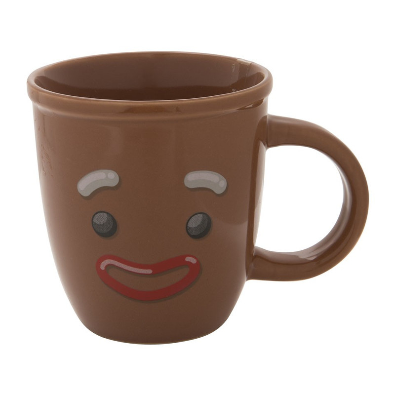 Beker met mutsje - 30 cl - gingerbread man
