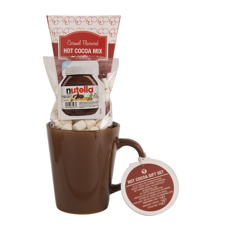 Cadeauset warme chocolademelk - bruine mok 