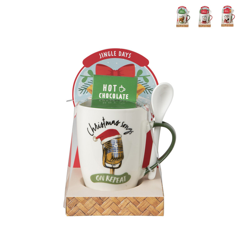 Kerst mok beer met lepel - diverse varianten