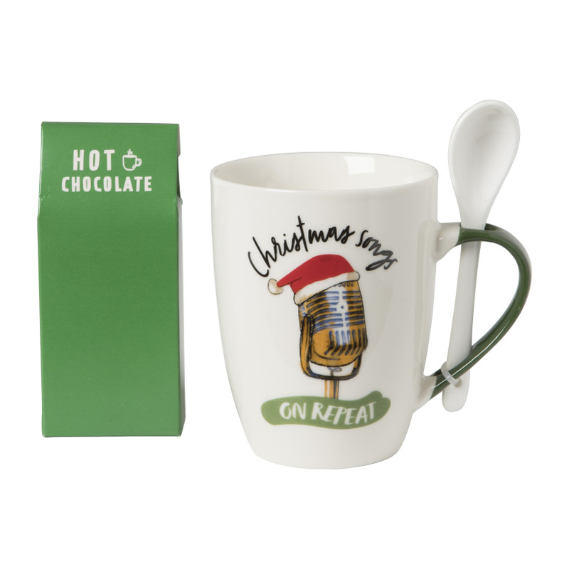 Kerst mok beer met lepel - diverse varianten