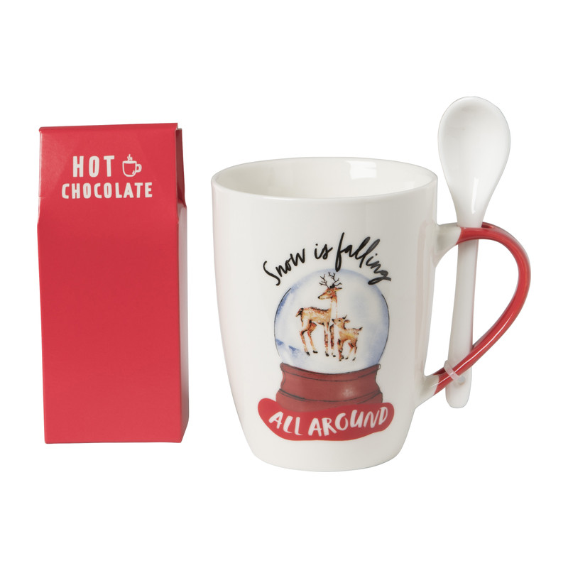 Kerst mok beer met lepel - diverse varianten