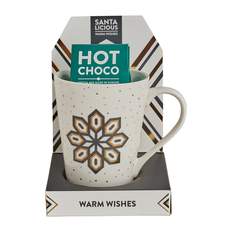 Cadeauset mok Warm Wishes - 20 cl